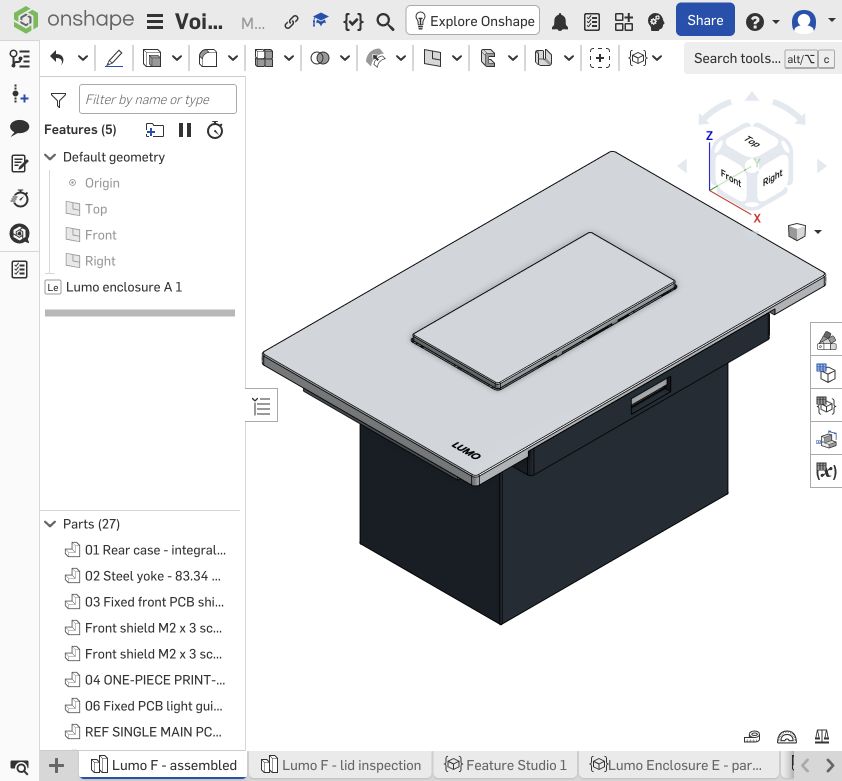 Saved Onshape enclosure screenshot
